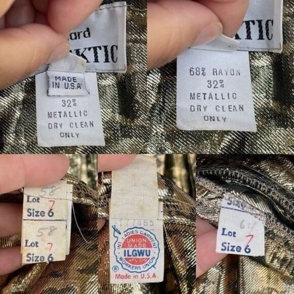 Jackie Bernard for EKLEKTIC Gold Lame Dress size 6 - Picture 12 of 12